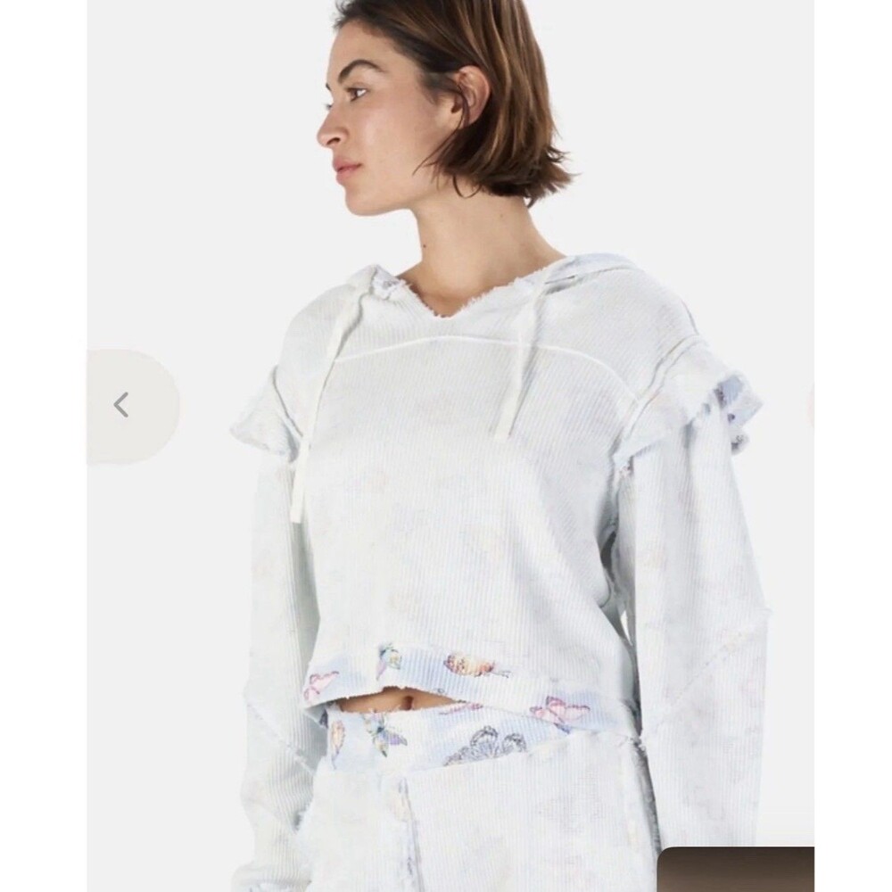 LoveShackFancy  Love Shack Fancy Ciel Reversible Butterfly Women's Hoodie Small